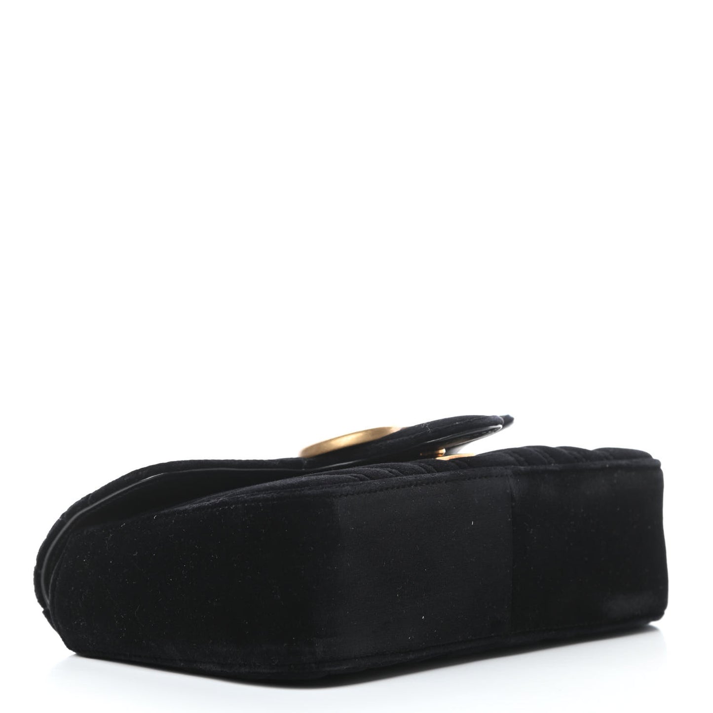 Velvet Matelasse Mini GG Marmont Shoulder Bag Black