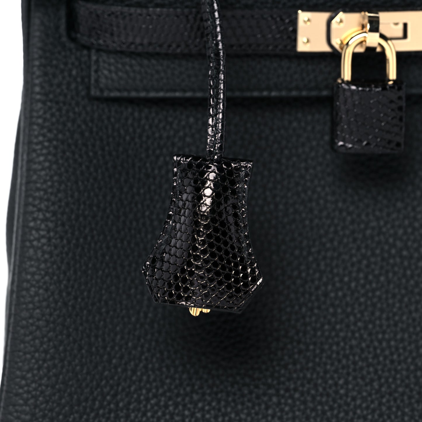 Togo Lizard Kelly Retourne Touch 25 Black