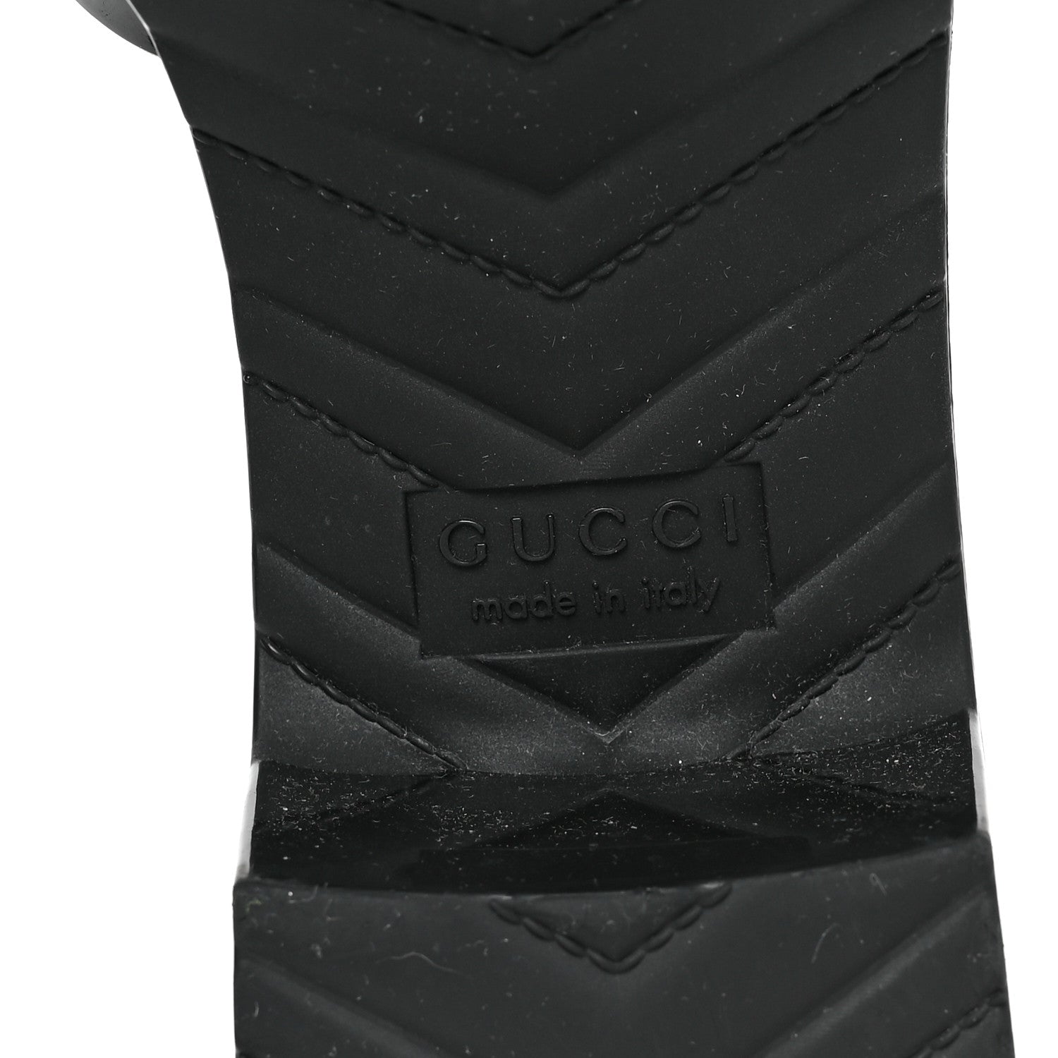 Gucci Rubber Gucci Logo Womens Platform 20/60mm Slide Sandals 38 Black 6 of 8