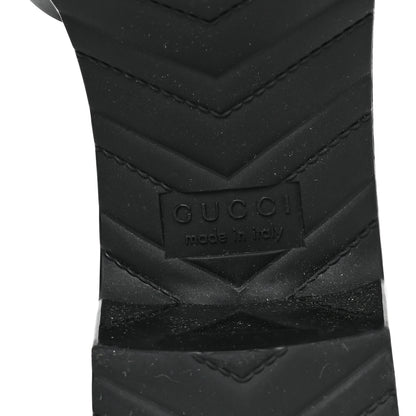 Gucci Rubber Gucci Logo Womens Platform 20/60mm Slide Sandals 38 Black 6 of 8