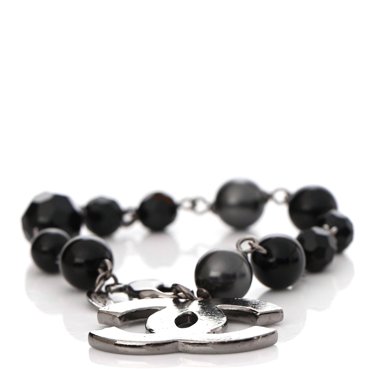 Beaded CC Bracelet Black