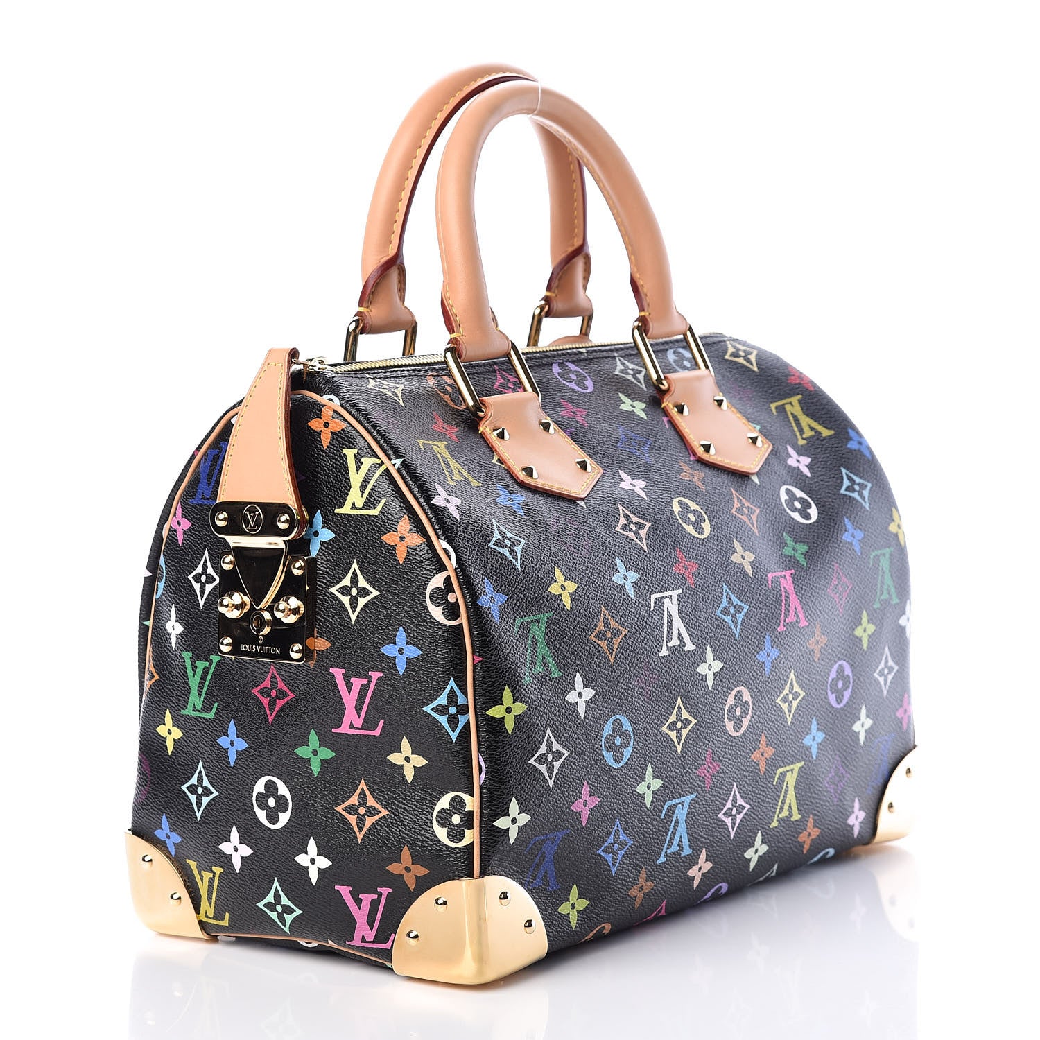 Louis Vuitton Monogram Multicolor Speedy 30 Black 3 of 9