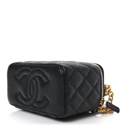 Chanel Caviar Quilted Sweetheart Vanity Case Black 9 of 9