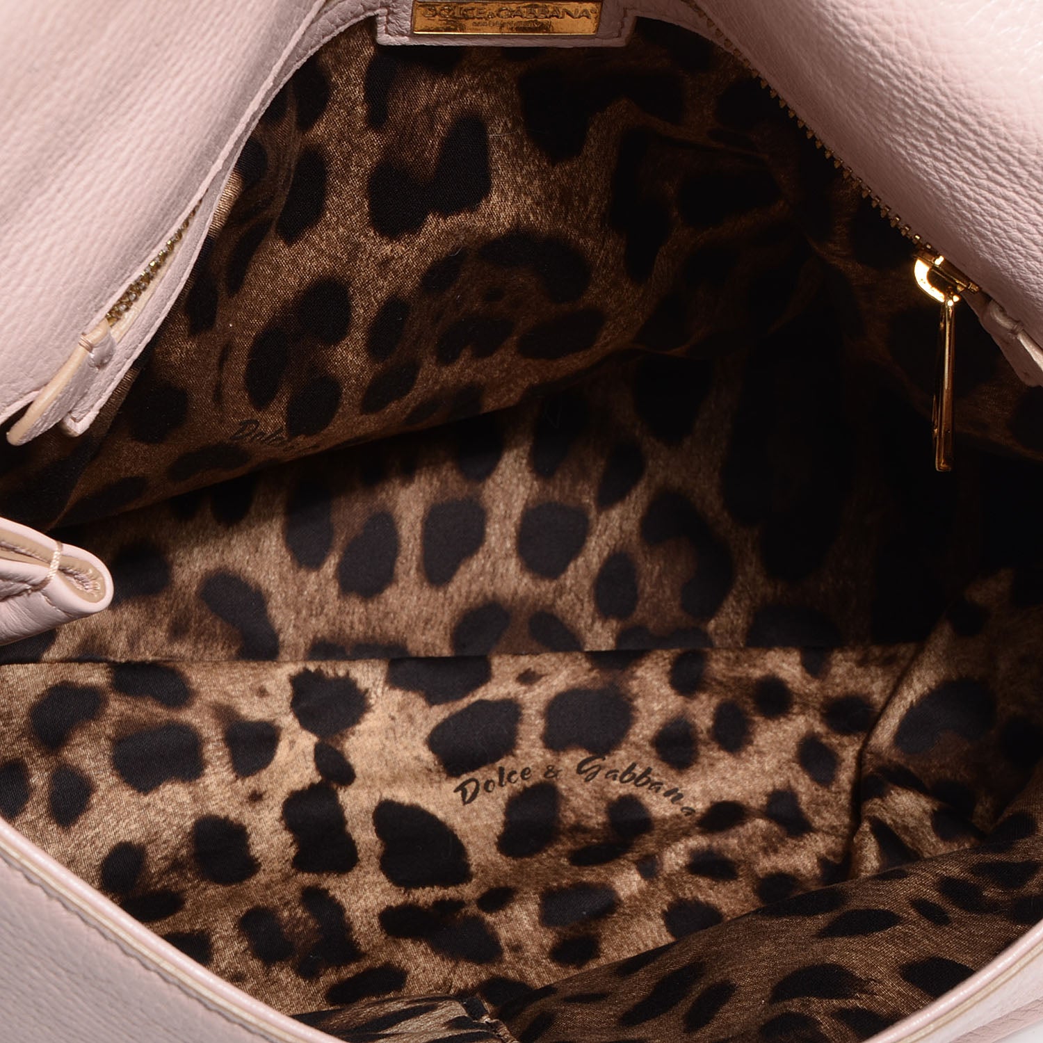 Dolce & Gabbana Grained Deerskin Medium Miss Sicily Satchel Pink 6 of 10