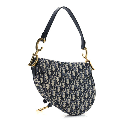 Christian Dior Oblique Saddle Bag Blue 3 of 11