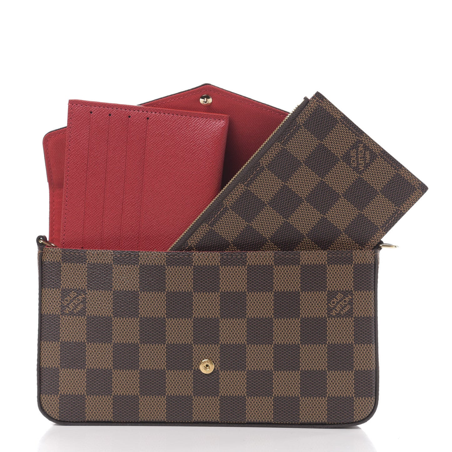 Damier Ebene Pochette Felicie Chain Wallet