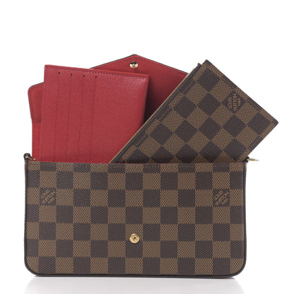 Louis Vuitton Damier Ebene Pochette Felicie Chain Wallet 16 of 18