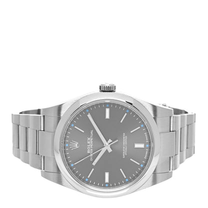 Rolex Stainless Steel 39mm Oyster Perpetual Watch Rhodium 114300 2 of 5