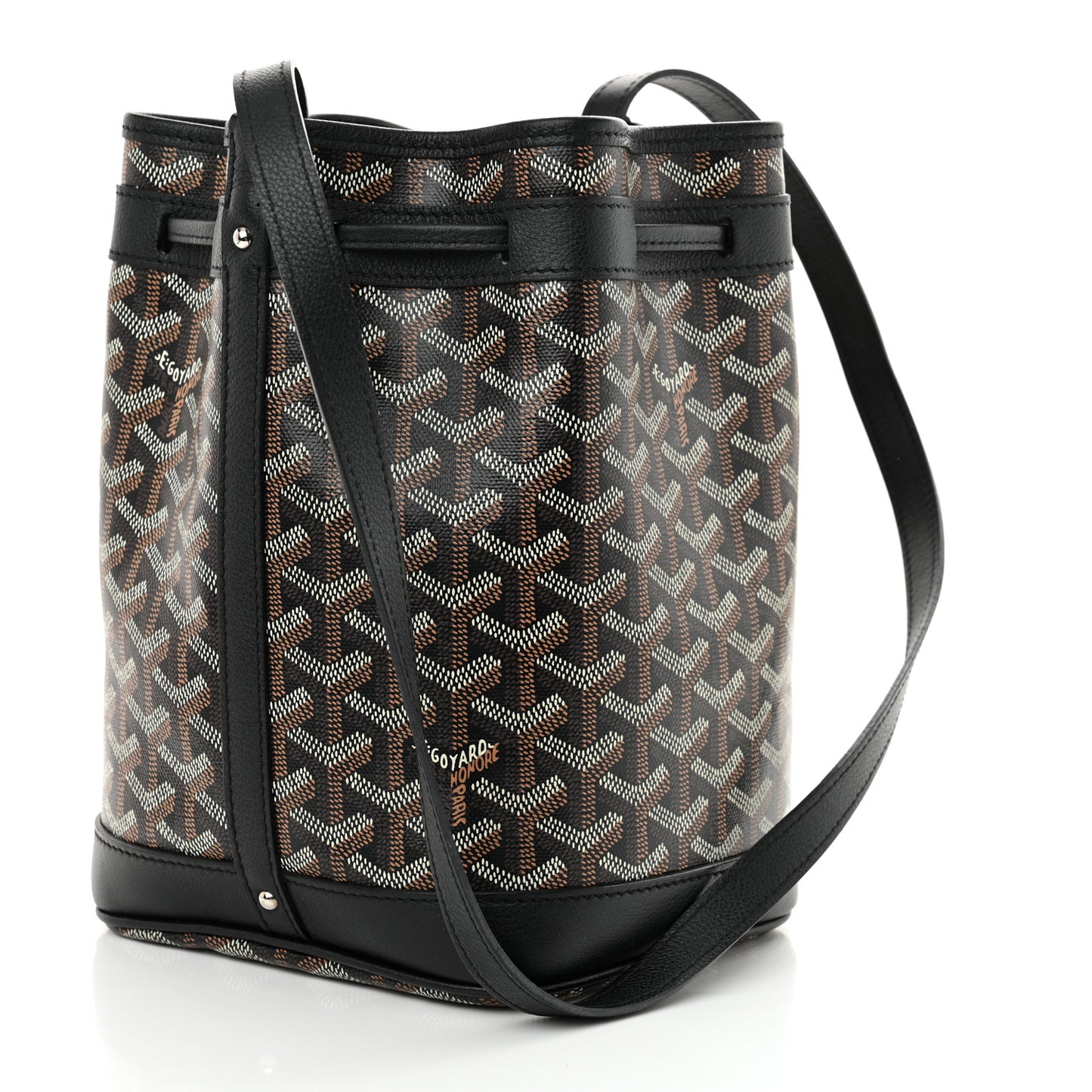 Goyardine Petit Flot Bucket Bag PM Black