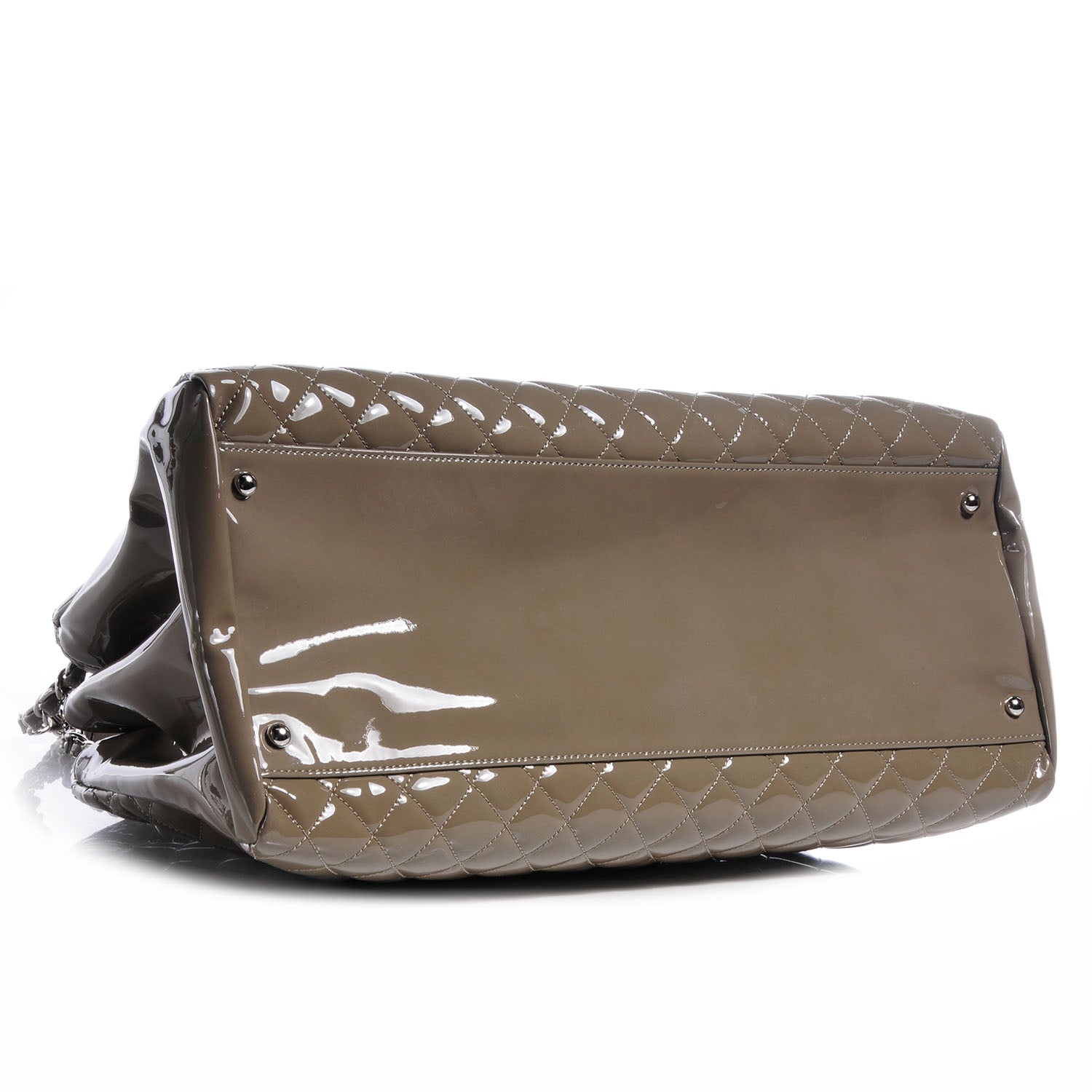 Chanel Patent Quilted Large Just Mademoiselle Gris Fonce 4 of 7