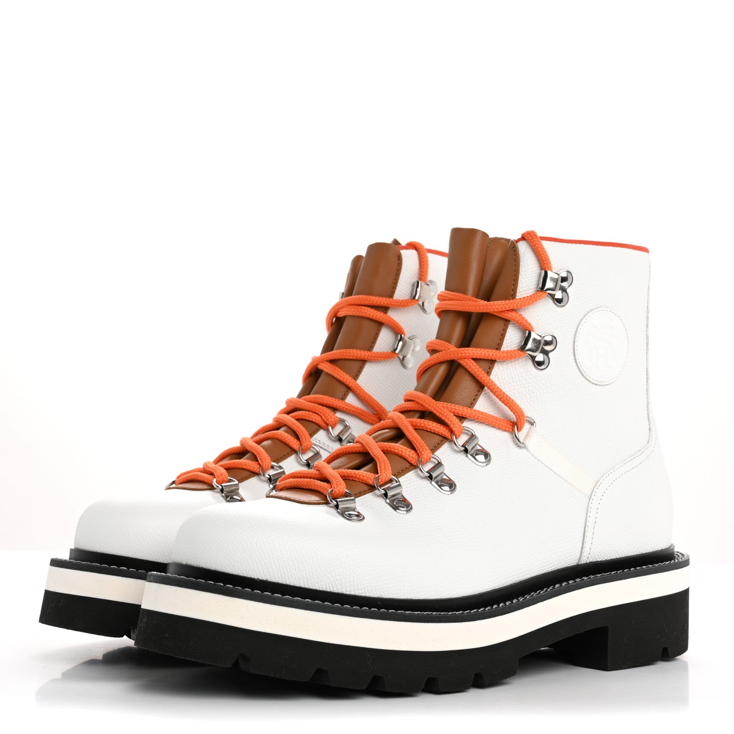 Hermes Epsom Calfskin Hike Ankle Boot 39 White Naturel 4 of 9