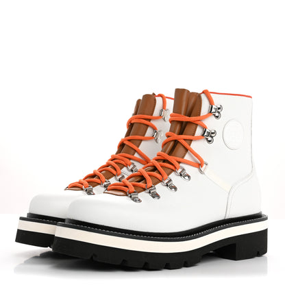 Hermes Epsom Calfskin Hike Ankle Boot 39 White Naturel 4 of 9