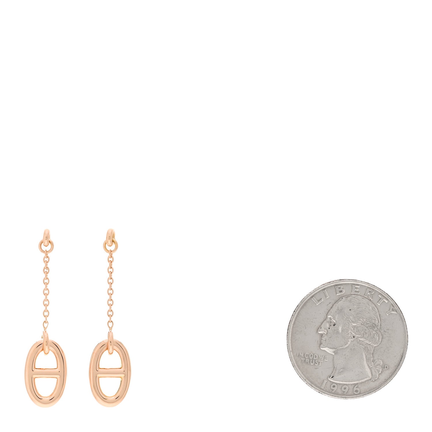 Hermes 18K Rose Gold PM Farandole Drop Earrings 2 of 5