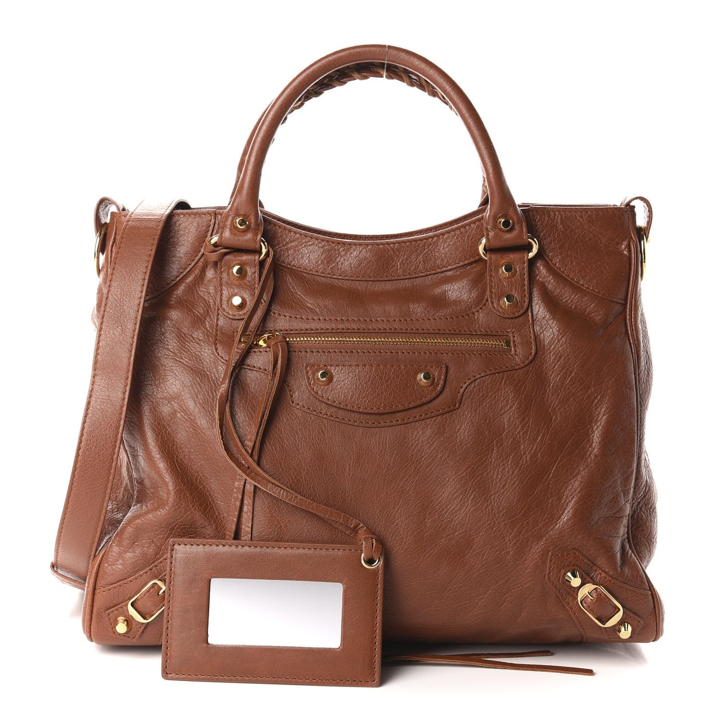 Agneau Classic Gold Hardware Velo Marron Cognac