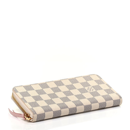 Louis Vuitton Damier Azur Clemence Wallet Rose Ballerine 4 of 7