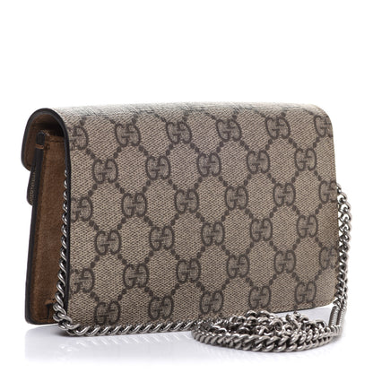 Gucci GG Supreme Monogram Super Mini Dionysus Shoulder Bag Taupe 2 of 10