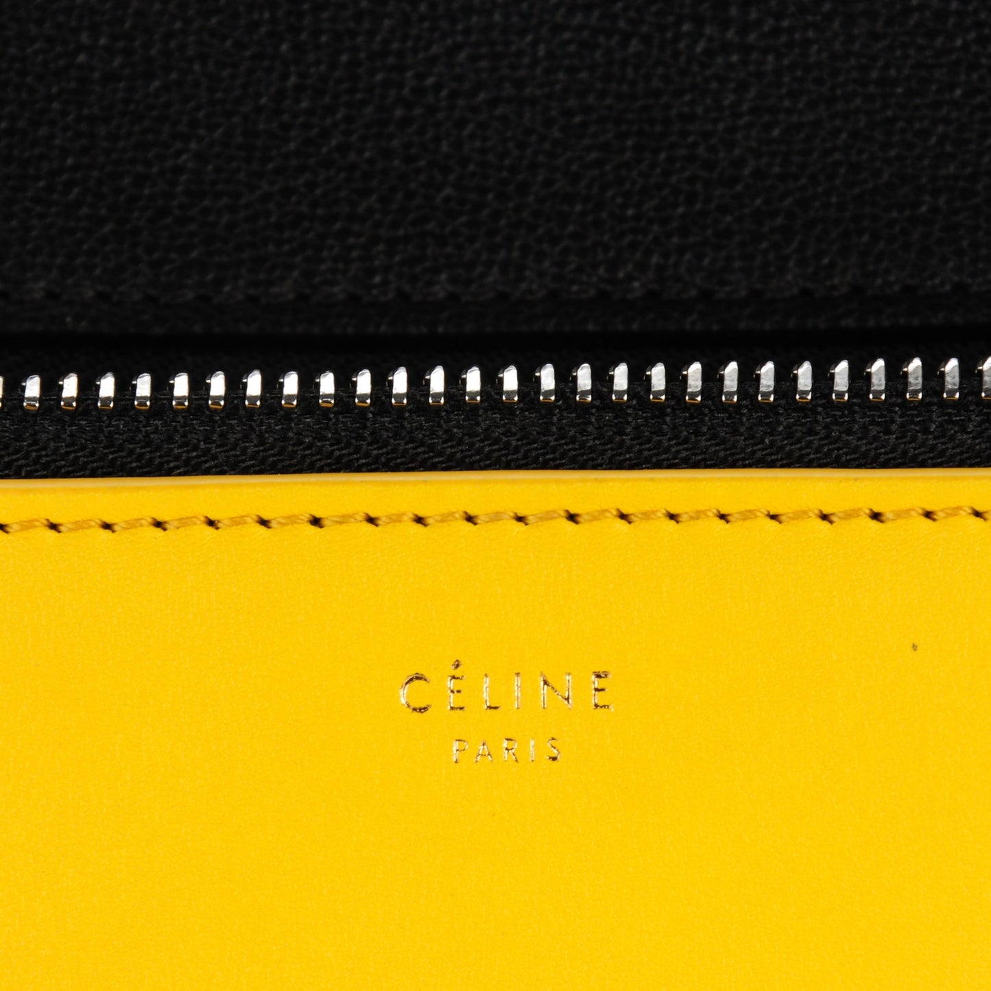 Smooth Calfskin Small Tri-Color Edge Shoulder Bag Yellow