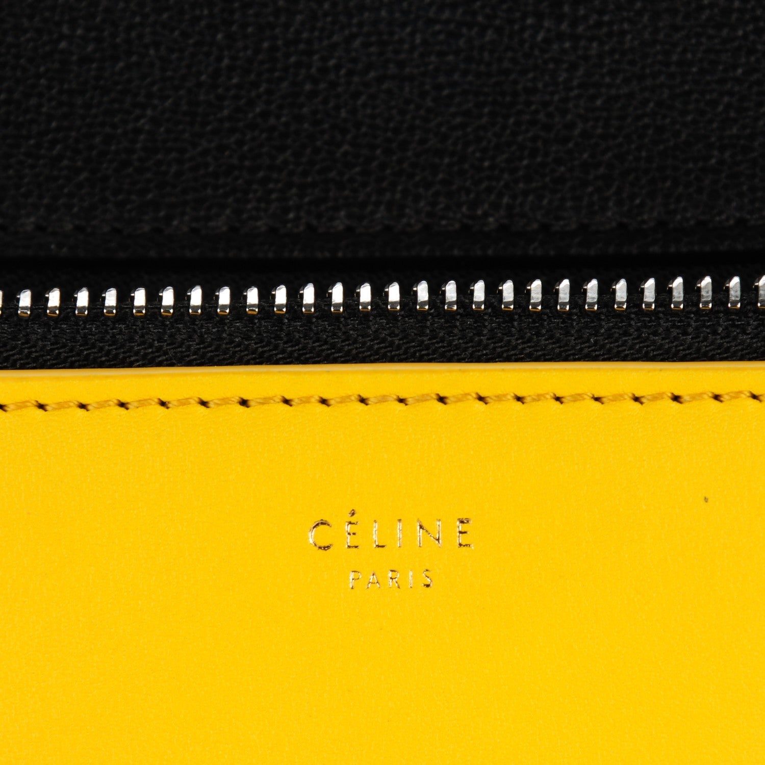Celine Smooth Calfskin Small Tri-Color Edge Shoulder Bag Yellow 7 of 8