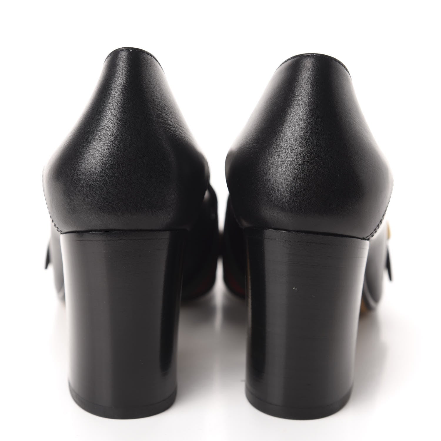 Gucci Calfskin Web Peyton Loafer Pumps 39.5 Black 5 of 10
