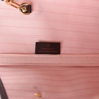 Louis Vuitton Damier Ebene Neo Neverfull MM Rose Ballerine 7 of 15