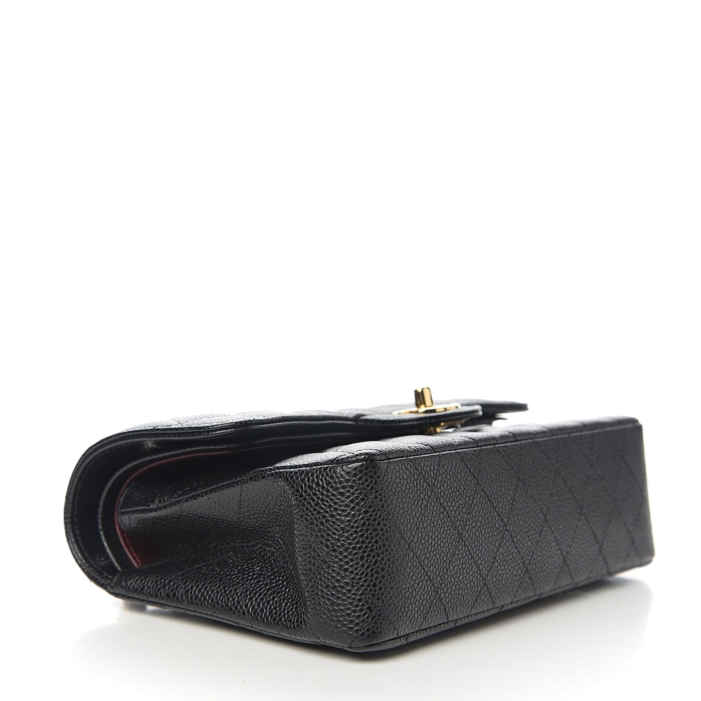 Caviar Quilted Small Double Flap Black
