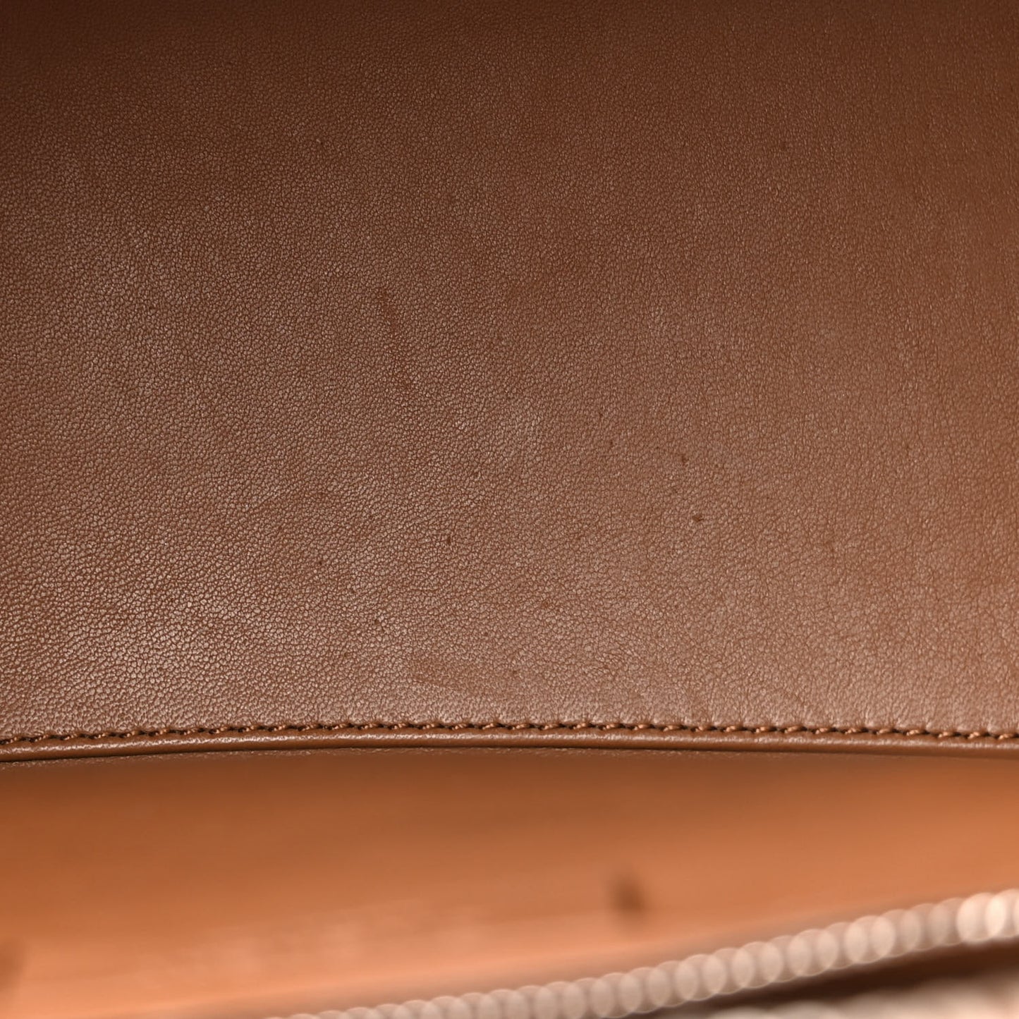 Calfskin Contrast Topstitch Small Antigona Cognac