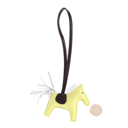 Hermes Milo Lambskin Grigri Rodeo Horse Bag Charm PM Jaune Bourgeon Bleu Brume Rouge Sellier 2 of 4