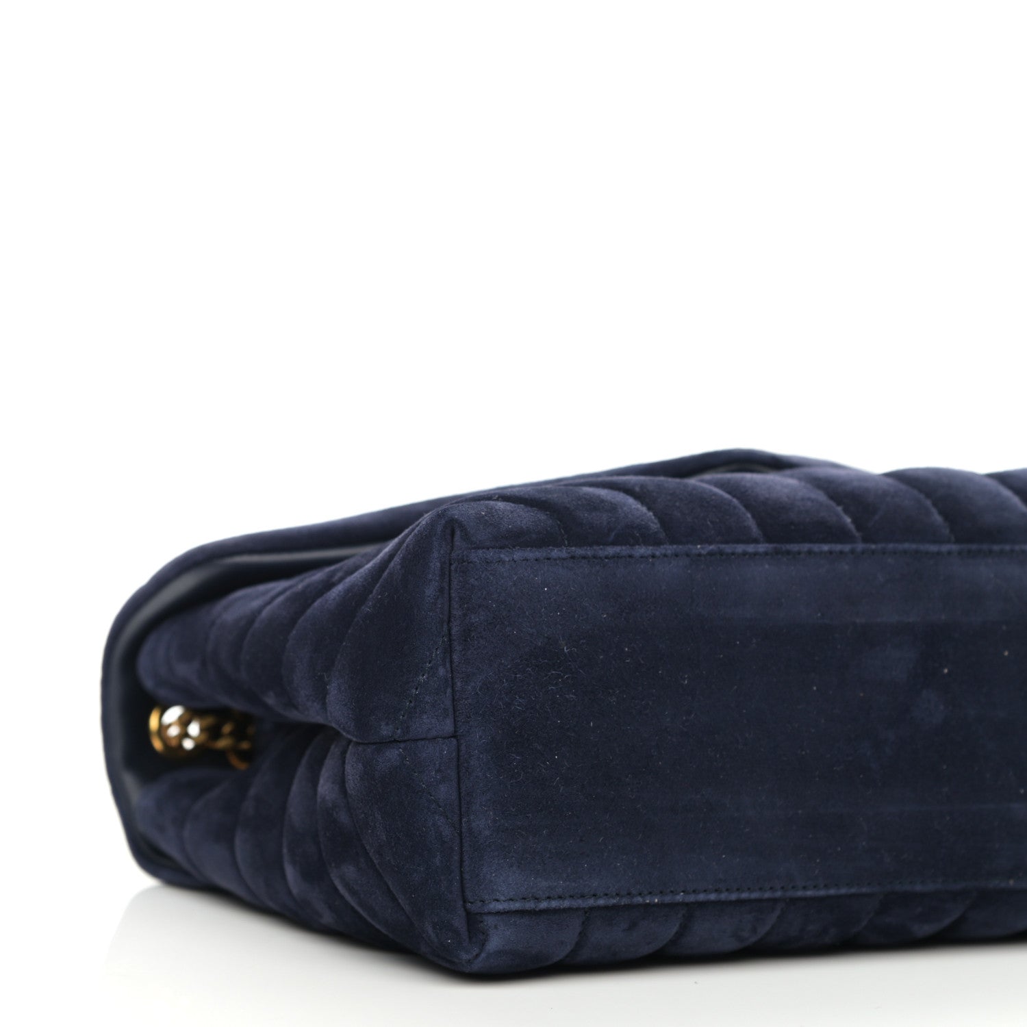 Saint Laurent Velvet Y Quilted Monogram Small Loulou Chain Satchel Marine 10 of 11