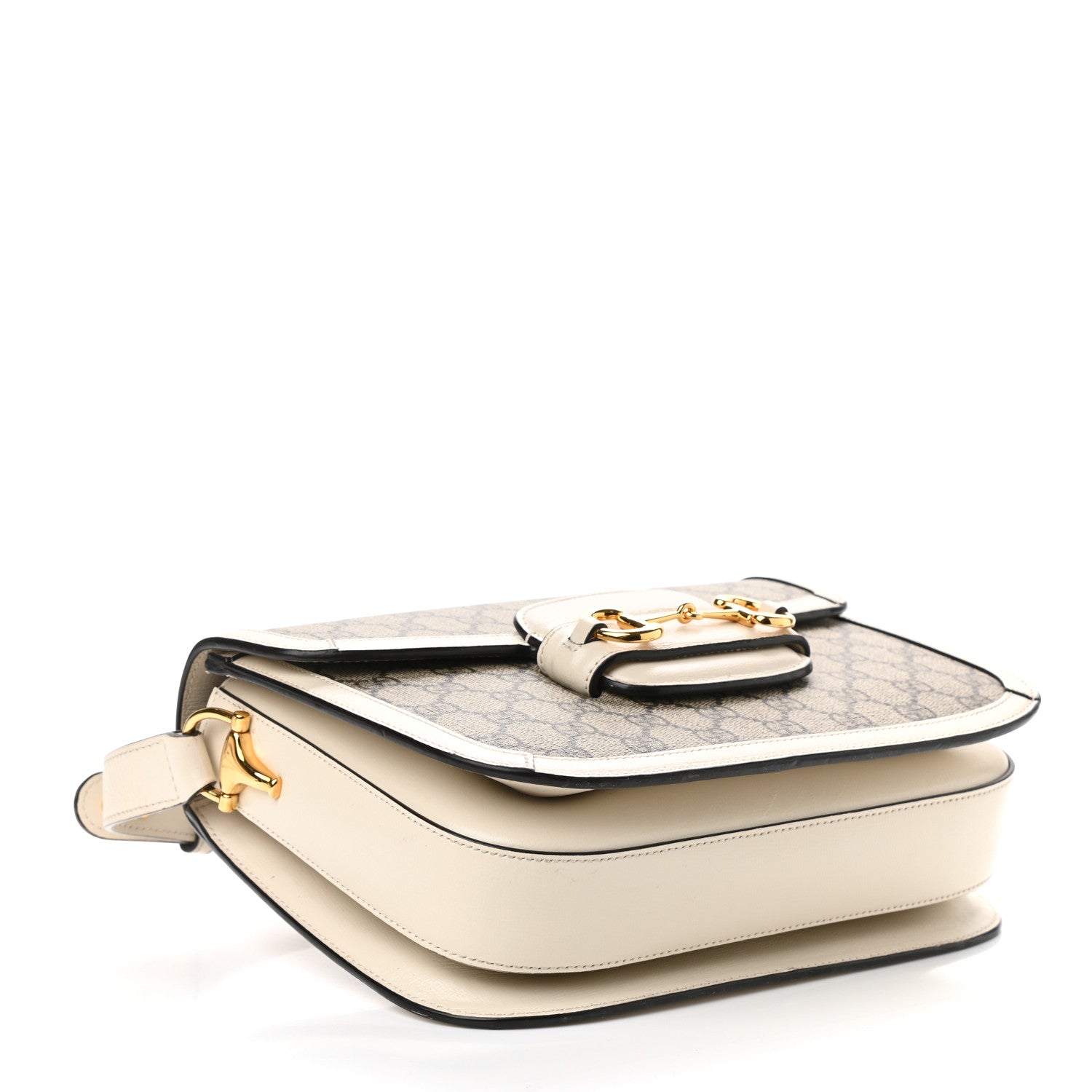 Gucci GG Supreme Monogram Horsebit 1955 Shoulder Bag Beige Mystic White 4 of 8