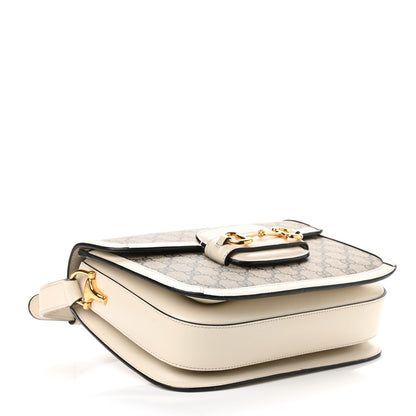 Gucci GG Supreme Monogram Horsebit 1955 Shoulder Bag Beige Mystic White 4 of 8