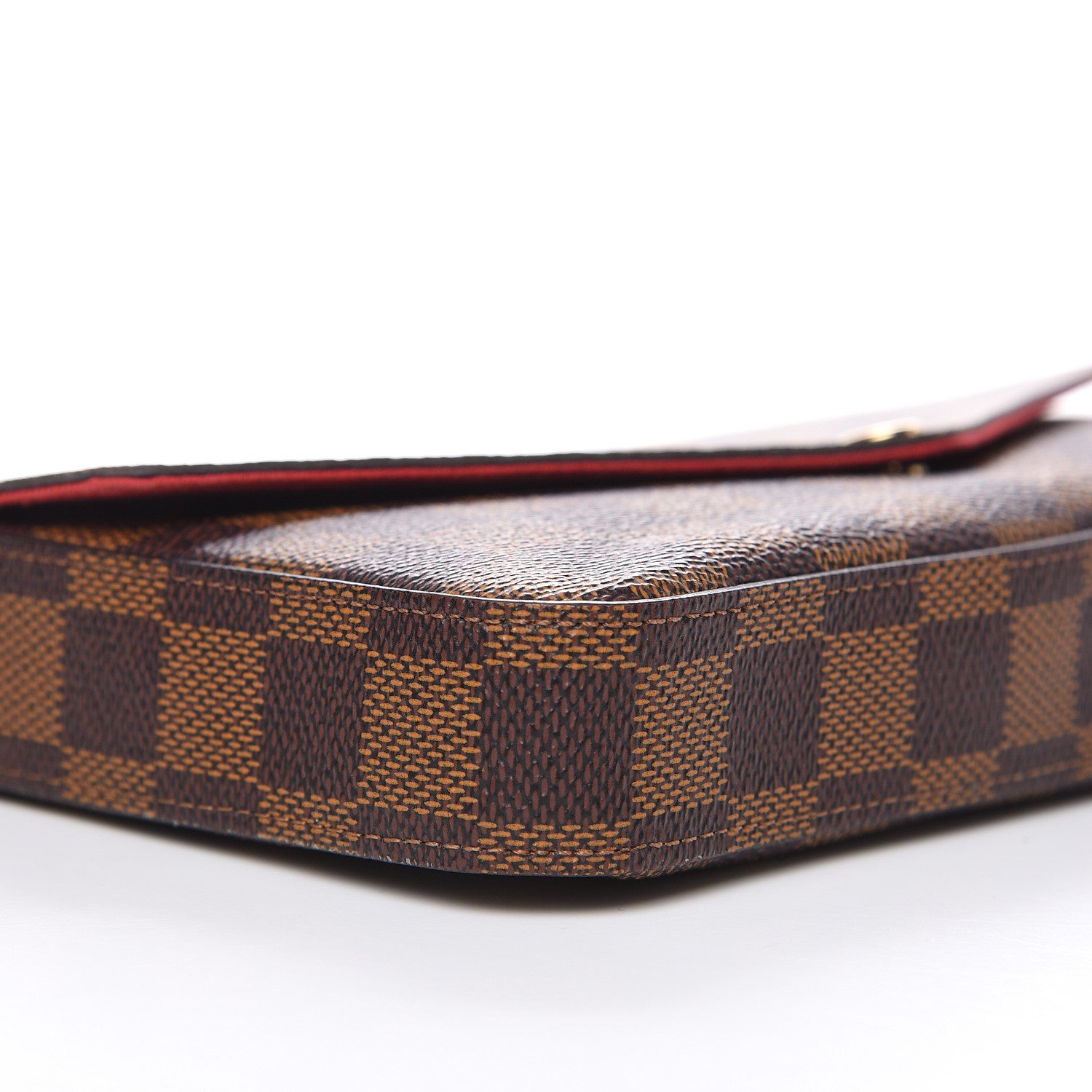 Louis Vuitton Damier Ebene Pochette Felicie Chain Wallet 9 of 14