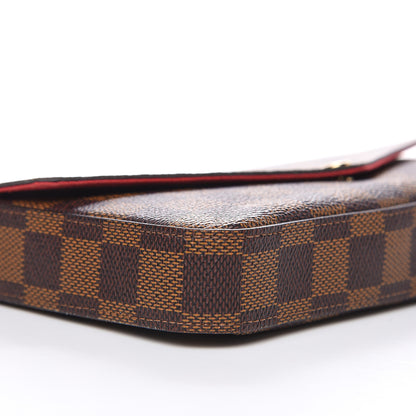 Louis Vuitton Damier Ebene Pochette Felicie Chain Wallet 9 of 14