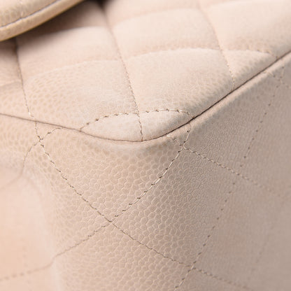 Chanel Iridescent Caviar Quilted Jumbo Double Flap Beige 9 of 14