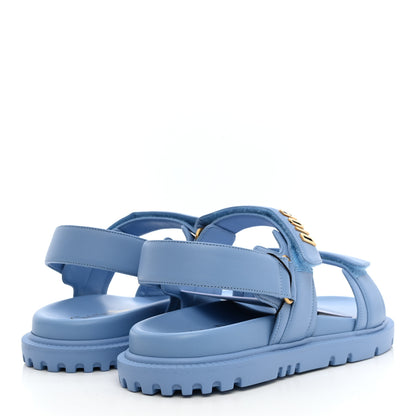 Christian Dior Lambskin Dioract 10mm Sandals 40 Cornflower 4 of 10