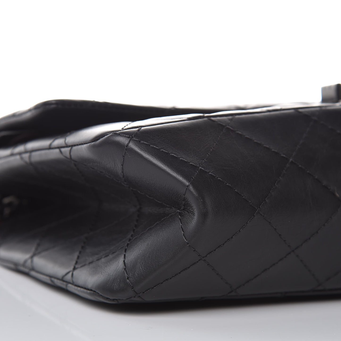 Aged Calfskin Quilted 2.55 Reissue 226 Flap Black