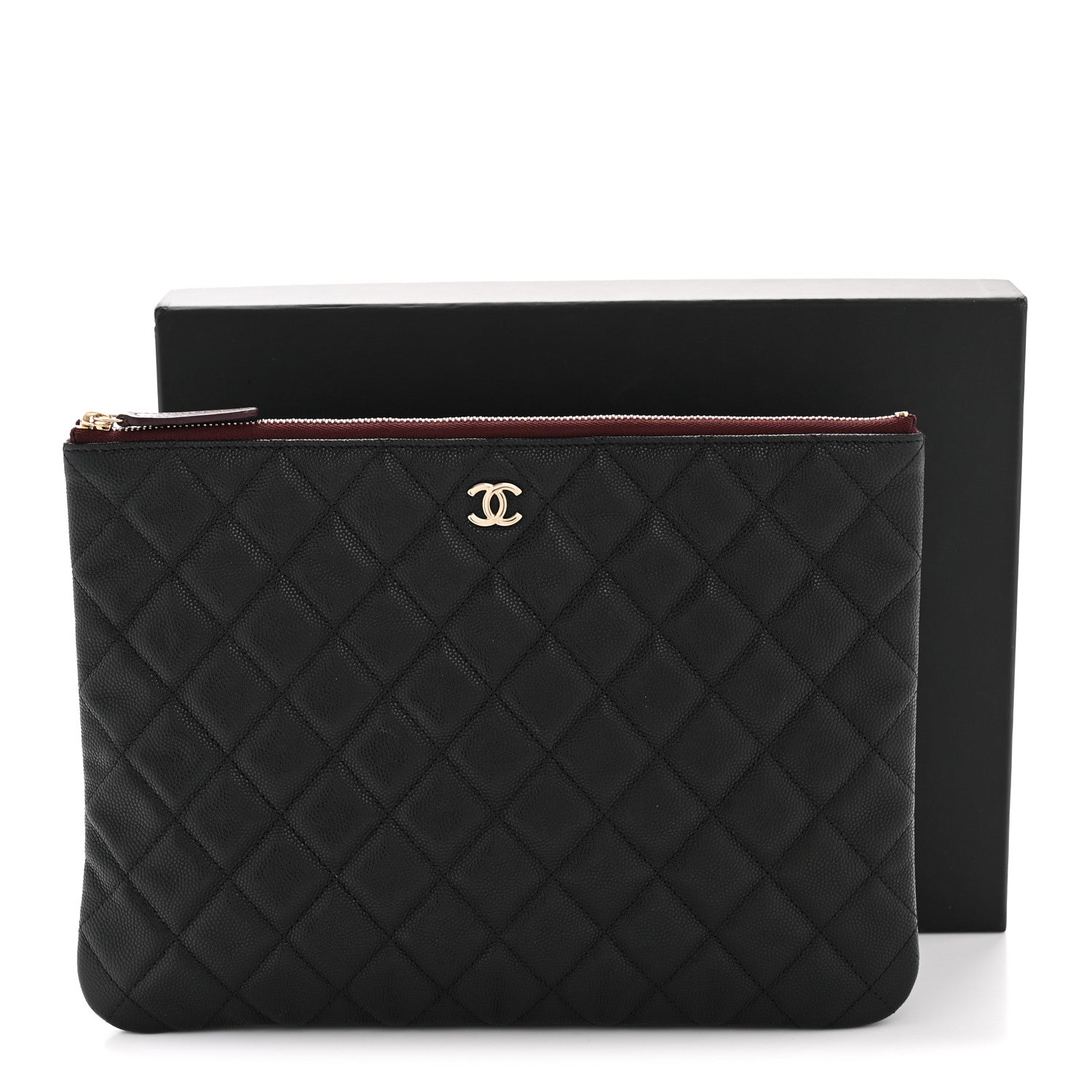 Chanel Caviar Quilted Medium Cosmetic Case Black 9 of 9