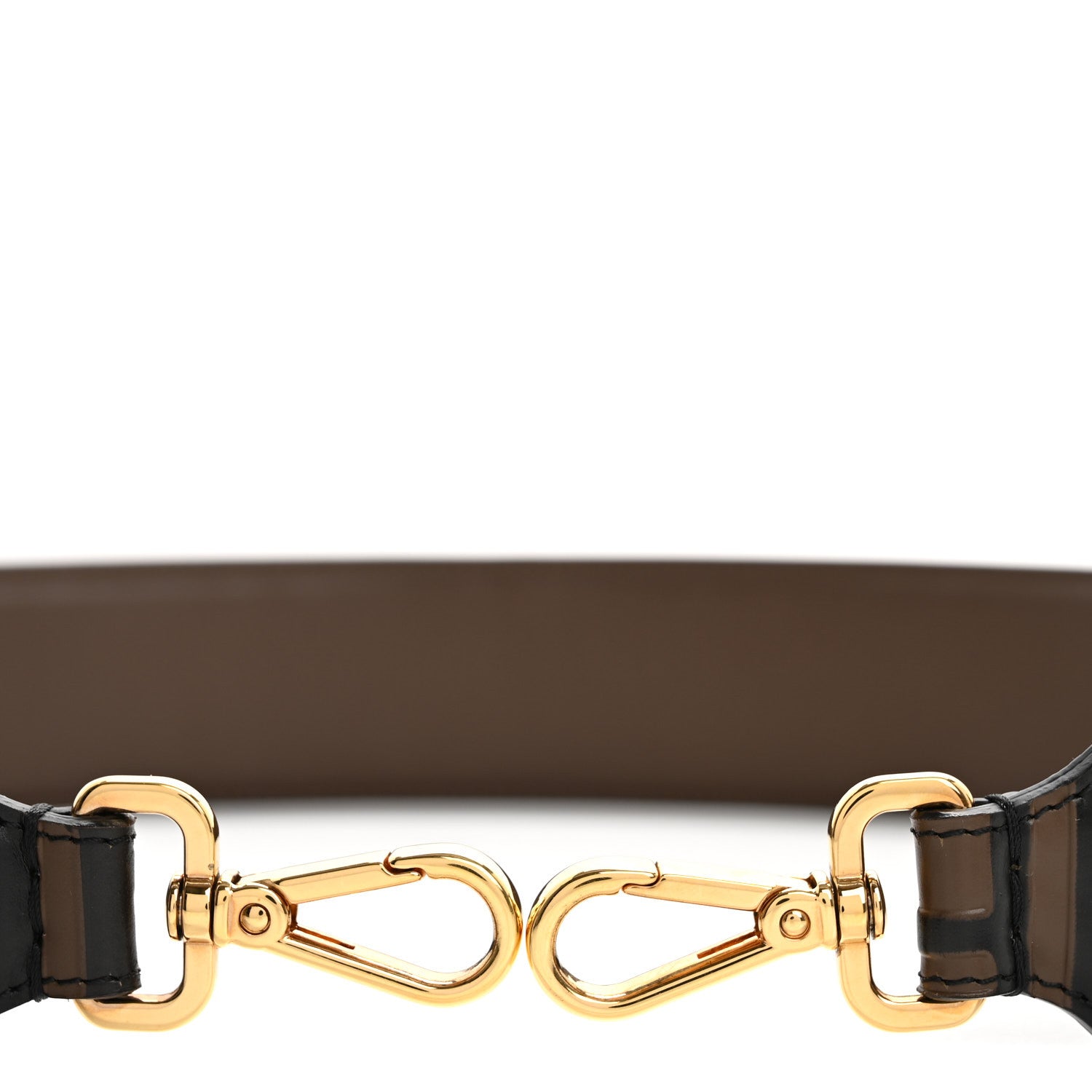 Fendi Vitello Century Bi-Color FF 1974 Embossed Strap You Maya Black 5 of 6