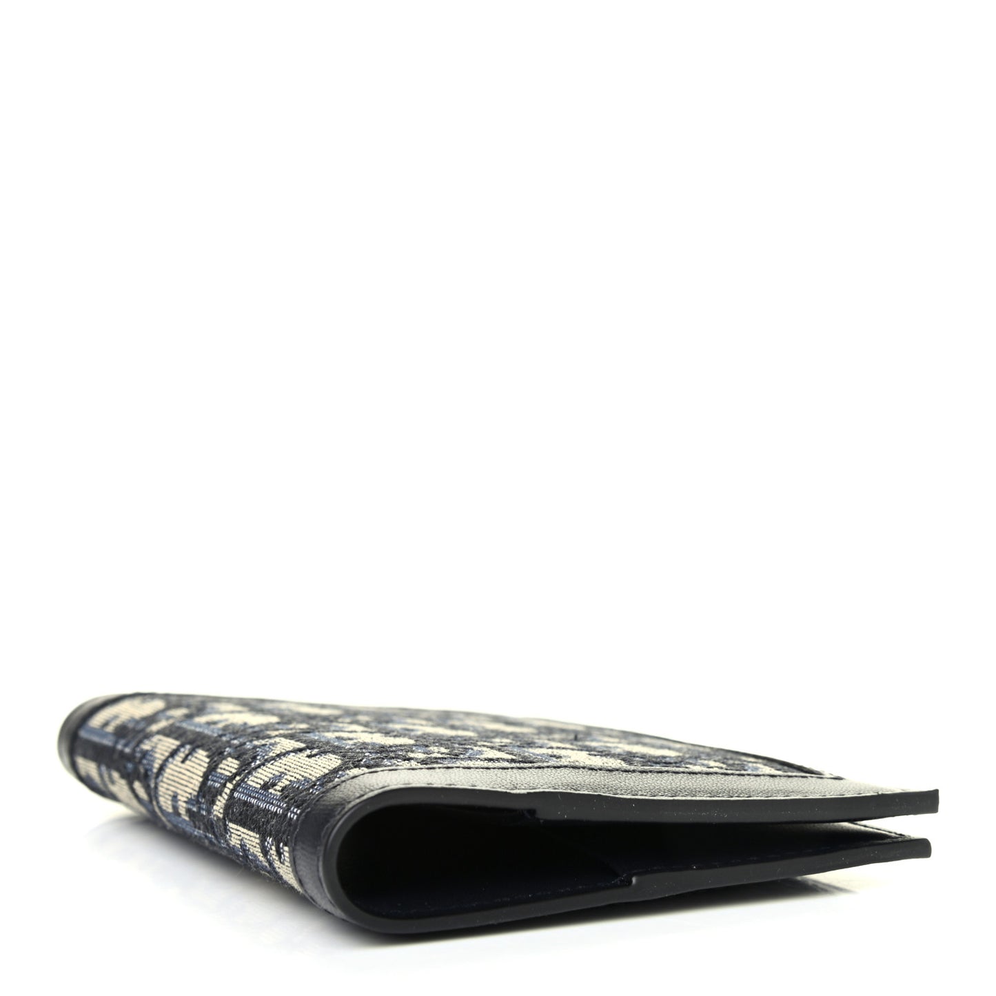 Calfskin Oblique Passport Holder Blue