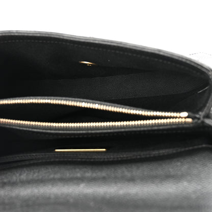 Chanel Caviar Diamond Stitched Small Top Handle Flap Black 5 of 10