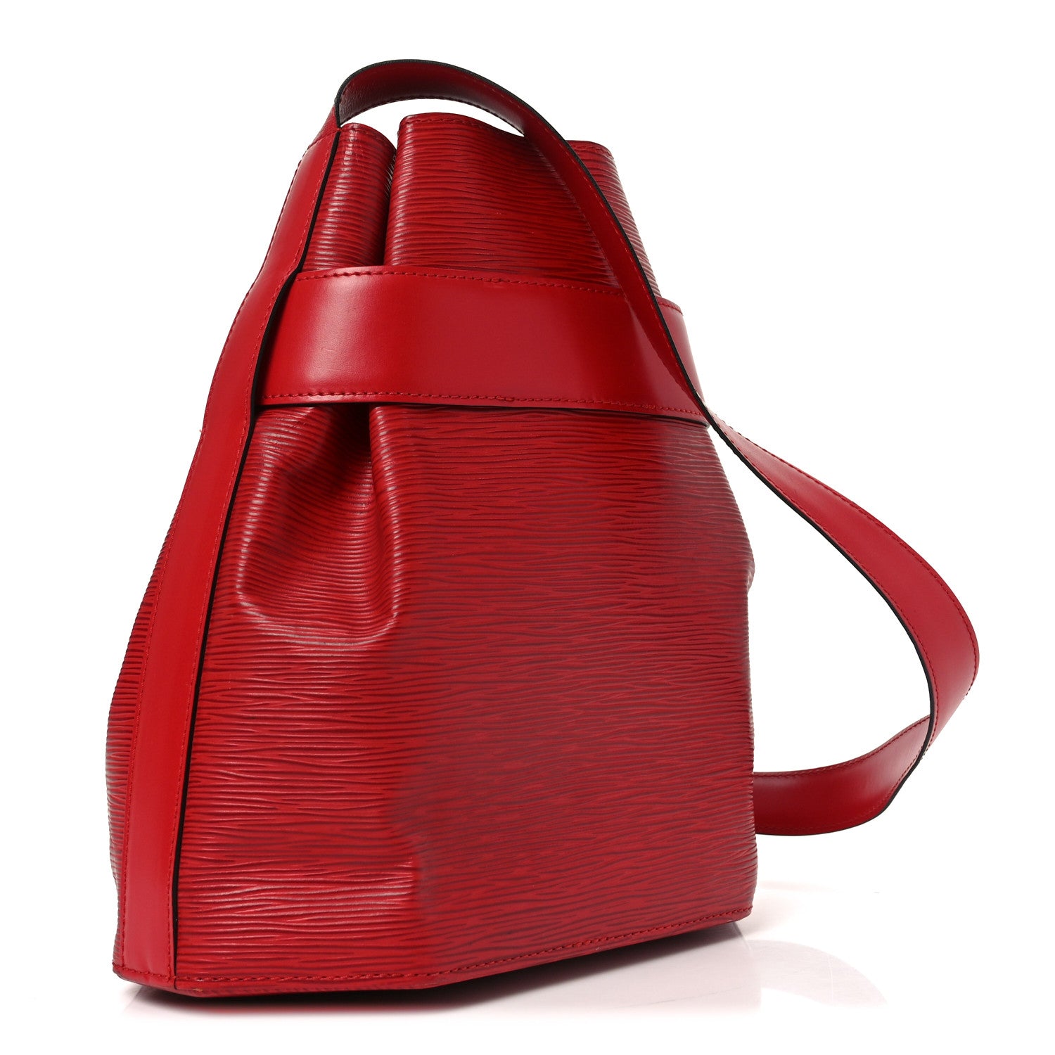 Louis Vuitton Epi Sac D'epaule Castillan Red 3 of 9