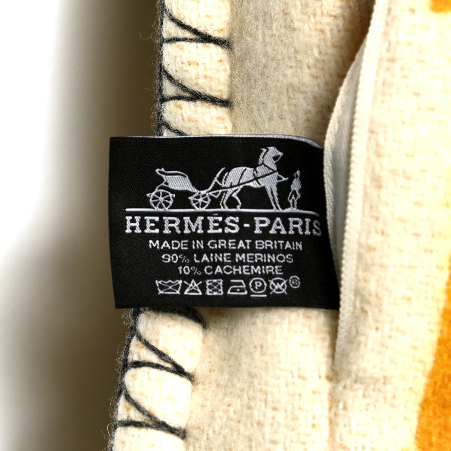 Hermes Wool Cashmere Avalon III Pillow PM Gris Soleil 3 of 3