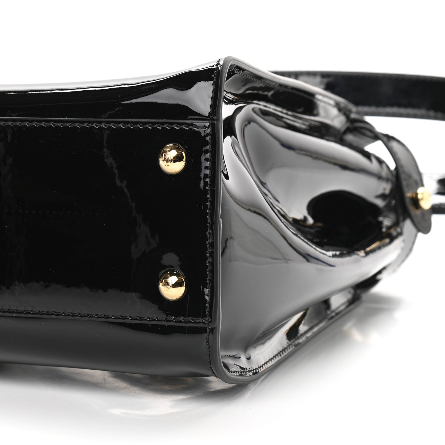 Patent Medium Peekaboo Iconic Defender Satchel Black
