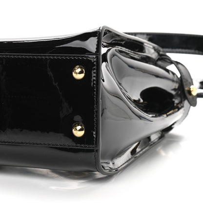 Fendi Patent Medium Peekaboo Iconic Defender Satchel Black 7 of 8