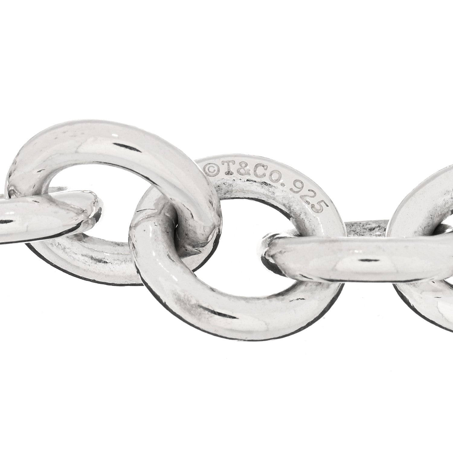 Tiffany Sterling Silver Large Round Chain Link Bracelet 3 of 3