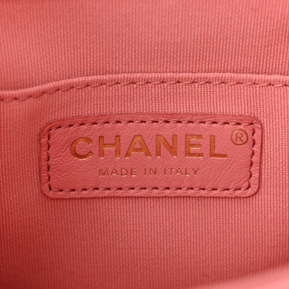 Chanel Shiny Caviar Quilted Small Pockets Drawstring Backpack Pink 6 of 11
