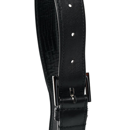 Saint Laurent Calfskin Lizard Embossed Le 61 Shoulder Bag Black 14 of 14