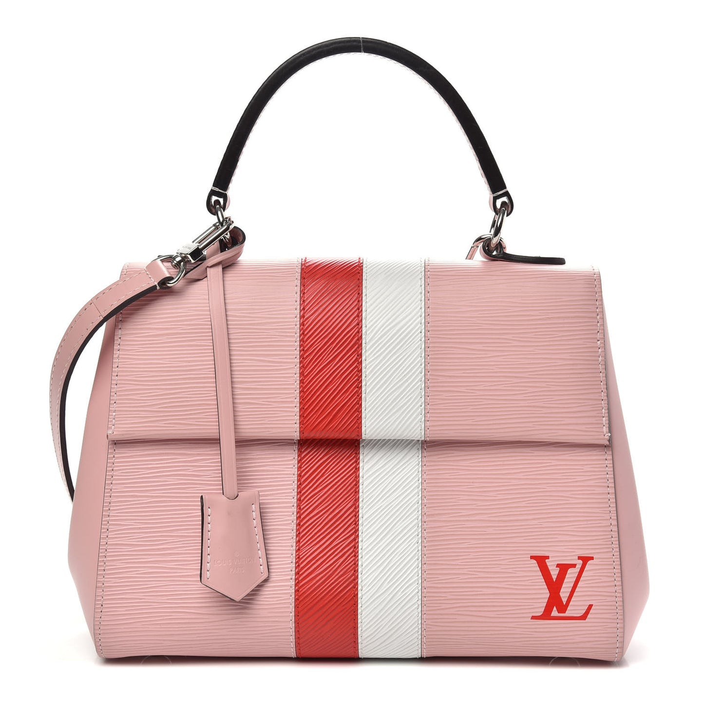 Epi Cluny MM Rose Ballerine Stripe