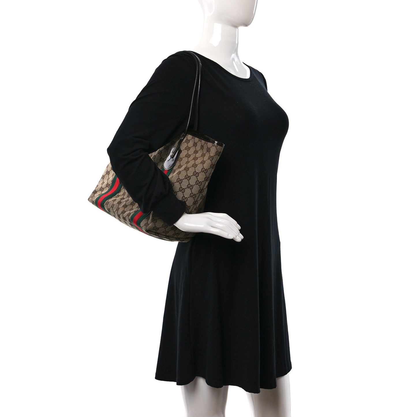 Monogram Web Large Jolie Tote Brown