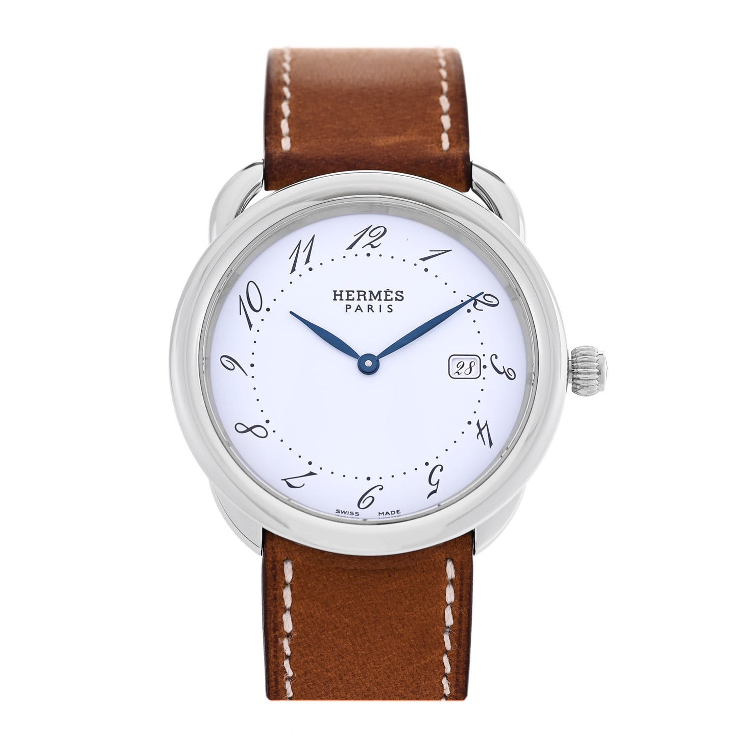 Stainless Steel Barenia 38mm Arceau Quartz Watch Fauve