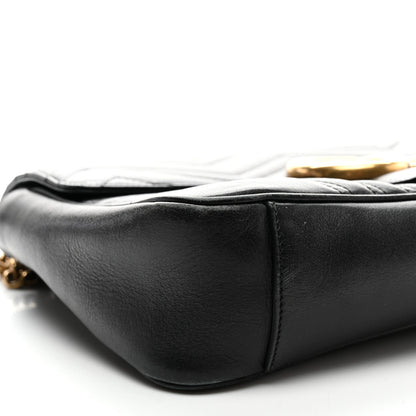 Gucci Calfskin Matelasse Medium GG Marmont Shoulder Bag Black 8 of 11